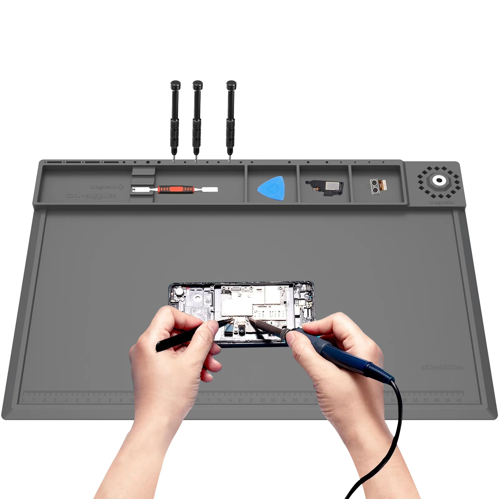 Electronics Repair Workstation - Alfombrilla para estación de soldadura, almohadilla