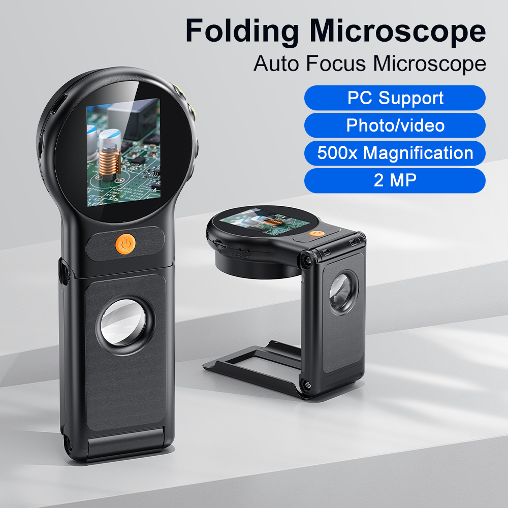 Electronics Repair Microscope - Microscopio Digital Autofocus 500X con 8leds,