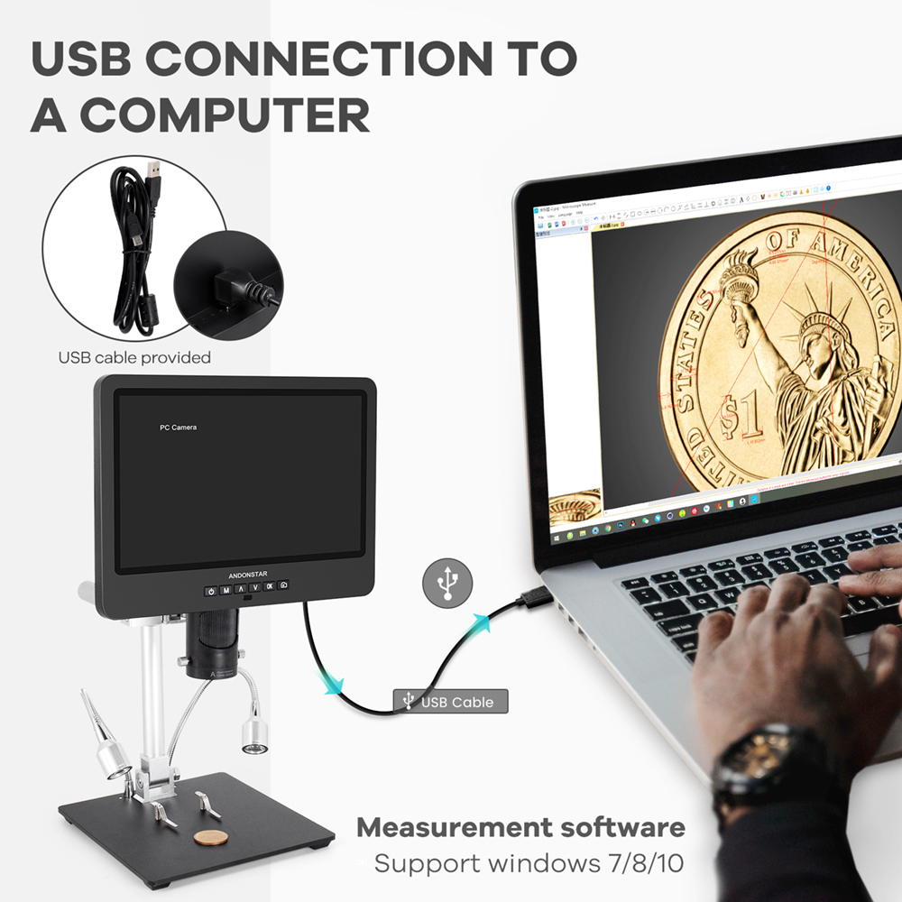 Andonstar Trinocular HDMI USB  - Electronics Repair Microscope reseña y precio