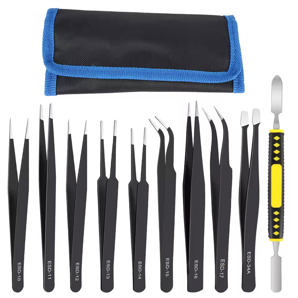 10 unids/set de pinzas rectas  - Electronics Repair Services reseña y precio