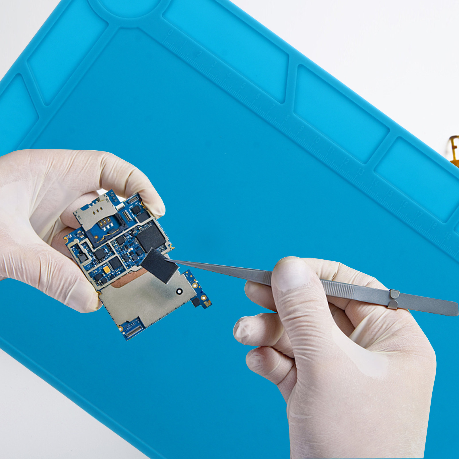 Alfombrilla de trabajo de sili - Electronics Repair Workstation reseña y precio